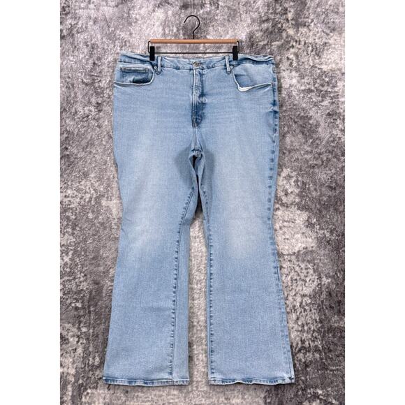 Good American Jeans 24 Womens Good Curve Bootcut Light Wash Stretch Denim Plus